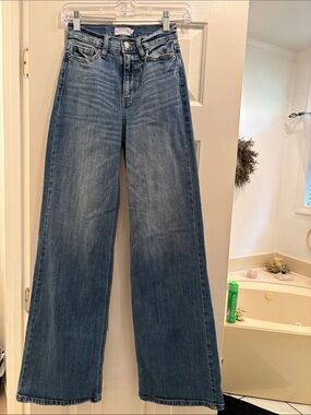 Cello Wide-Leg Blue Jeans - Medium Wash
